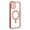 Mey İthalat®   iPhone 12 Pro Kılıf Magneticsafe Lazer Silikon - Kırmızı