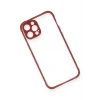 Mey İthalat®   iPhone 12 Pro Kılıf Miami Şeffaf Silikon - Fuşya