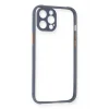 Mey İthalat®   iPhone 12 Pro Kılıf Miami Şeffaf Silikon - Gri