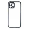 Mey İthalat®   iPhone 12 Pro Kılıf Miami Şeffaf Silikon - Lacivert