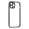 Mey İthalat®   iPhone 12 Pro Kılıf Miami Şeffaf Silikon - Siyah