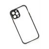 Mey İthalat®   iPhone 12 Pro Kılıf Miami Şeffaf Silikon - Siyah
