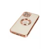 Mey İthalat®   iPhone 12 Pro Kılıf Slot Silikon - Rose Gold