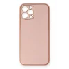 Mey İthalat®   iPhone 12 Pro Max Kılıf Coco Deri Silikon Kapak - Pembe