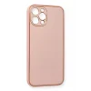 Mey İthalat®   iPhone 12 Pro Max Kılıf Coco Deri Silikon Kapak - Pembe