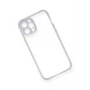 Mey İthalat®   iPhone 12 Pro Max Kılıf Miami Şeffaf Silikon - Lila