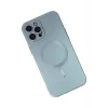 Mey İthalat®   iPhone 12 Pro Max Kılıf Moshi Lens Magneticsafe Silikon - Sierra Blue