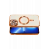 Mey İthalat®   iPhone 13 Pro Kılıf Kross Magneticsafe Kapak - Turuncu