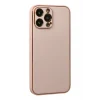 Mey İthalat®   iPhone 13 Pro Max Kılıf Coco Deri Silikon Kapak - Pudra