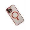 Mey İthalat®   iPhone 13 Pro Max Kılıf Magneticsafe Lazer Silikon - Kırmızı