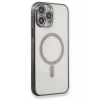Mey İthalat®   iPhone 13 Pro Max Kılıf Magneticsafe Lazer Silikon - Siyah