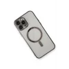 Mey İthalat®   iPhone 13 Pro Max Kılıf Magneticsafe Lazer Silikon - Siyah