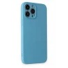 Mey İthalat®   iPhone 13 Pro Max Kılıf Nano içi Kadife Silikon - Mavi