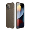 Mey İthalat®   iPhone 14 Kılıf Auto Focus Karbon Kapak - Kahverengi