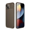 Mey İthalat®   iPhone 14 Kılıf Auto Focus Karbon Kapak - Kahverengi