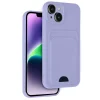 Mey İthalat®   iPhone 14 Kılıf Kelvin Kartvizitli Silikon - Lila