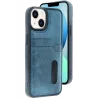 Mey İthalat®   iPhone 14 Kılıf Sara Kartvizitli Deri Kılıf - Lacivert