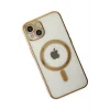 Mey İthalat®   iPhone 14 Plus Kılıf Magneticsafe Lazer Silikon - Gold