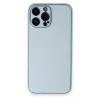 Mey İthalat®   iPhone 14 Pro Kılıf Coco Deri Silikon Kapak - Sky Blue