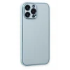Mey İthalat®   iPhone 14 Pro Kılıf Coco Deri Silikon Kapak - Sky Blue