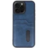 Mey İthalat®   iPhone 14 Pro Max Kılıf Sara Kartvizitli Deri Kılıf - Lacivert