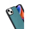 Mey İthalat®   iPhone 15 Kılıf Aras Deri Kapak - Açık Yeşil