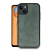 Mey İthalat®   iPhone 15 Kılıf Aras Deri Kapak - Koyu Yeşil