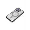 Mey İthalat®   iPhone 15 Kılıf Joke Simli Magneticsafe Kılıf - Siyah