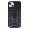 Mey İthalat®   iPhone 15 Kılıf Pars Lens Yüzüklü Silikon - Lacivert