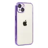 Mey İthalat®   iPhone 15  Lensli Silikon - Mor