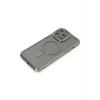 Mey İthalat®   iPhone 15 Pro Kılıf Joke Simli Magneticsafe Kılıf - Gri