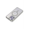 Mey İthalat®   iPhone 15 Pro Kılıf Joke Simli Magneticsafe Kılıf - Gümüş