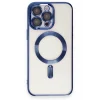 Mey İthalat®   iPhone 15 Pro Kılıf Kross Magneticsafe Kapak - Lacivert