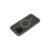 Mey İthalat®   iPhone 15 Pro Kılıf Lodos Magneticsafe Mat Kapak - Titan Gri