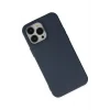 Mey İthalat®   iPhone 15 Pro Kılıf Nano içi Kadife Silikon - Lacivert