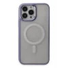 Mey İthalat®   iPhone 15 Pro Kılıf Room Magneticsafe Silikon - Lila