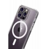 Mey İthalat®   iPhone 15 Pro Max Combo Sert Şeffaf Magsafe Kapak - Şeffaf