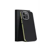 Mey İthalat®   iPhone 15 Pro Max Kılıf Aramid 600D Kevlar Karbon Fiber Magsafe Kapak - Sarı