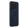 Mey İthalat®   iPhone 15 Pro Max Kılıf Lodos Magneticsafe Mat Kapak - Mavi