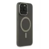 Mey İthalat®   iPhone 15 Pro Max Kılıf Lodos Magneticsafe Mat Kapak - Titan Gri