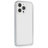 Mey İthalat®   iPhone 15 Pro Max Kılıf Metal Bumper Magneticsafe Kapak - Gri