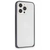 Mey İthalat®   iPhone 15 Pro Max Kılıf Metal Bumper Magneticsafe Kapak - Lacivert
