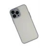 Mey İthalat®   iPhone 15 Pro Max Kılıf Montreal Silikon Kapak - Gri