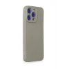 Mey İthalat®   iPhone 15 Pro Max Kılıf Nano içi Kadife Silikon - Titan Gri