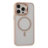 Mey İthalat®   iPhone 15 Pro Max Kılıf Roblox Lens Magsafe Standlı Kapak - Pudra