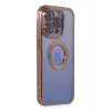 Mey İthalat®   iPhone 15 Pro Max Kılıf Slot Silikon - Rose Gold