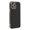Mey İthalat®   iPhone 15 Pro Max Kılıf Volet Silikon - Siyah
