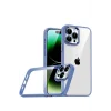 Mey İthalat®   iPhone 15 Pro Max  Lensli Silikon - Açık Mavi