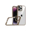 Mey İthalat®   iPhone 15 Pro Max  Lensli Silikon - Çöl Titanyum