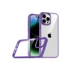 Mey İthalat®   iPhone 15 Pro Max  Lensli Silikon - Mor